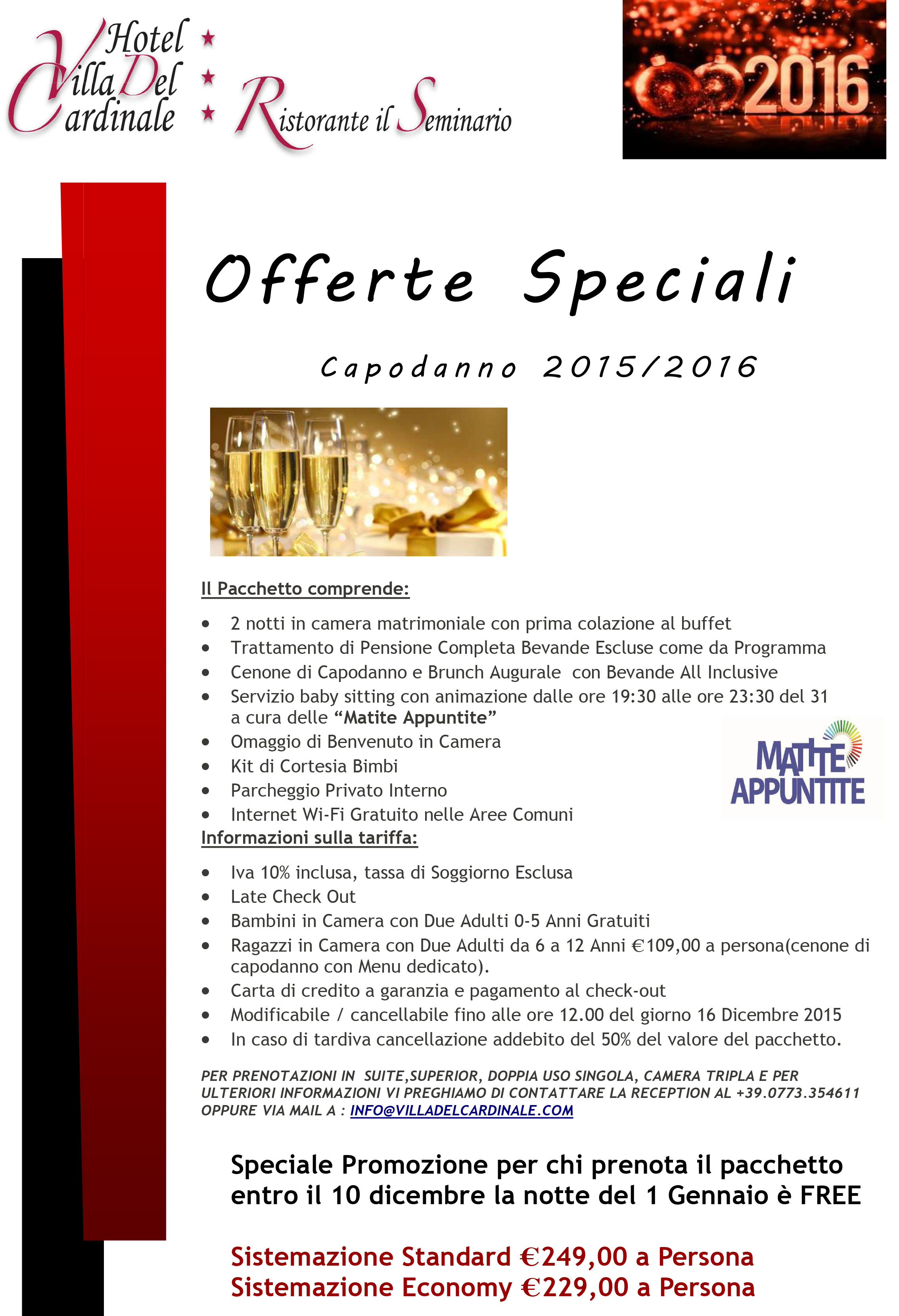 PACCHETTI + MENU CAPODANNO 2016